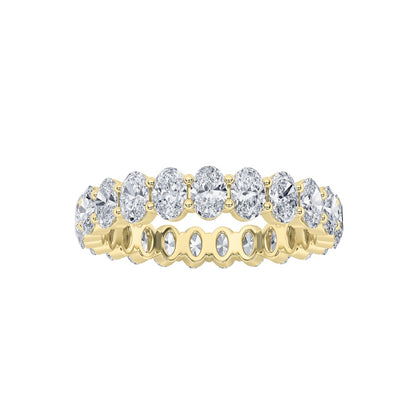 2.2CTW Oval Shaped Lab Grown Diamond Split Prong Eternity Ring in 14K Gold (F/VS)