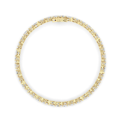 8CTW Mix Shaped Lab Grown Diamond (F/VS) Bracelet in 14K Gold