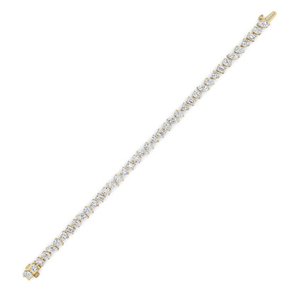 8CTW Mix Shaped Lab Grown Diamond (F/VS) Bracelet in 14K Gold