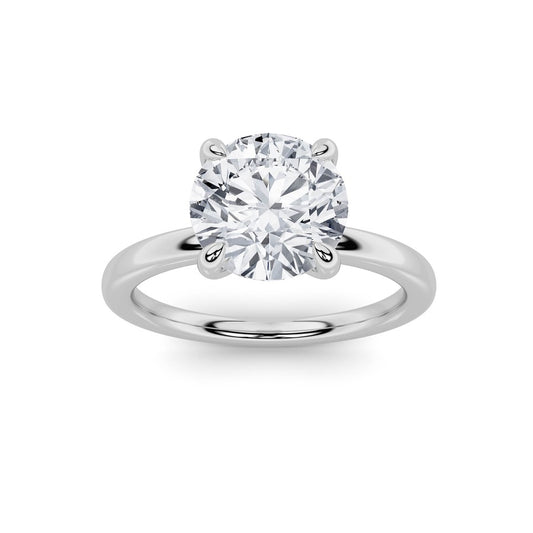 1CTW Round Shaped Lab Grown Diamond Classic Solitaire Ring in 14K Gold (F/VS)