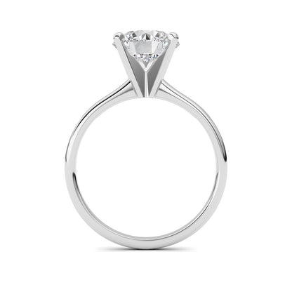 1CTW Round Shaped Lab Grown Diamond Classic Solitaire Ring in 14K Gold (F/VS)