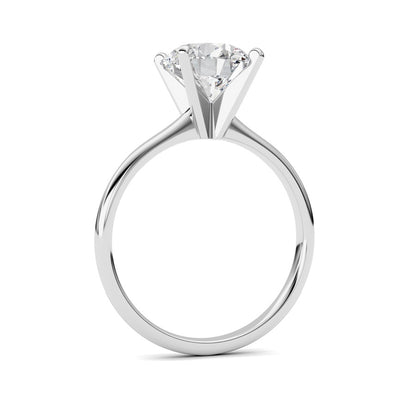 1CTW Round Shaped Lab Grown Diamond Classic Solitaire Ring in 14K Gold (F/VS)