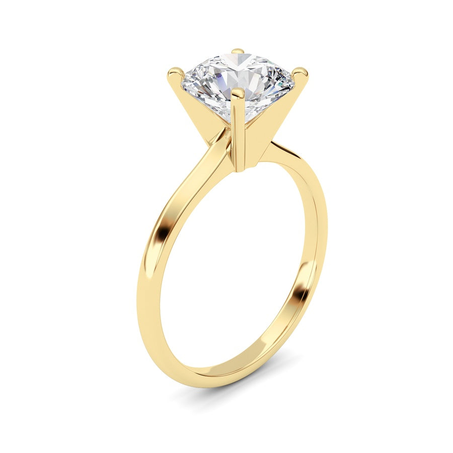 1CTW Round Shaped Lab Grown Diamond Classic Solitaire Ring in 14K Gold (F/VS)