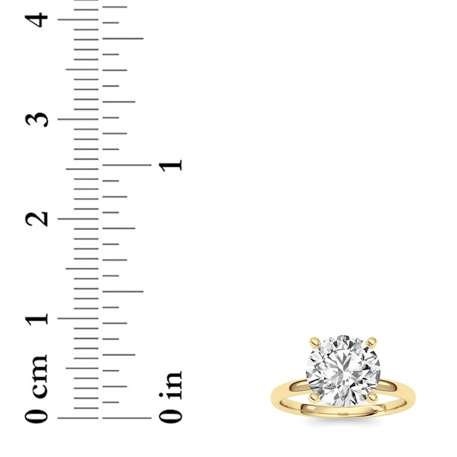 1CTW Round Shaped Lab Grown Diamond Classic Solitaire Ring in 14K Gold (F/VS)