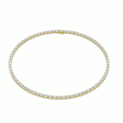12CTW Oval Shaped Lab Grown Diamond (F/VS) Necklace in 14K White Gold