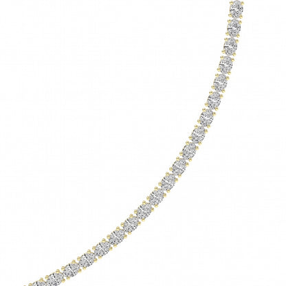 12CTW Oval Shaped Lab Grown Diamond (F/VS) Necklace in 14K White Gold