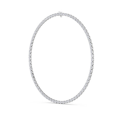 36CTW Oval Shaped Lab Grown Diamond Tennis Necklace in 14K Gold (F/VS)