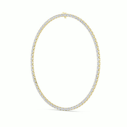 36CTW Oval Shaped Lab Grown Diamond Tennis Necklace in 14K Gold (F/VS)