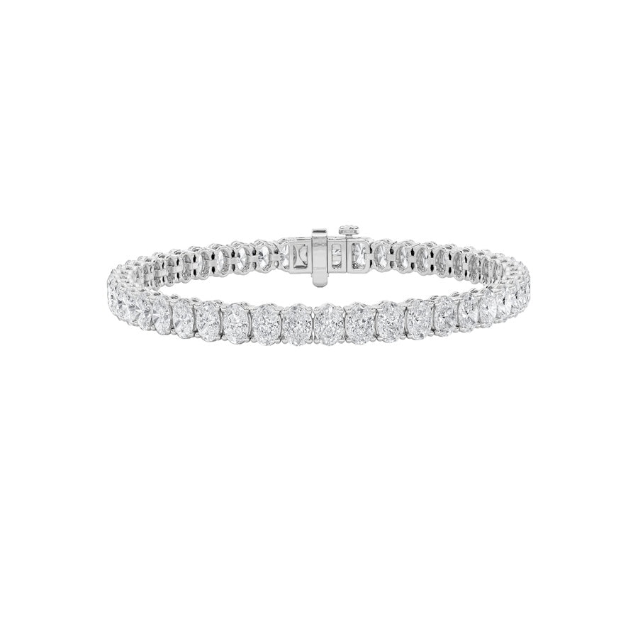 11.75CTW Oval Shaped Lab Grown Diamond North  South Bracelet in 14K Gold (F/VS)