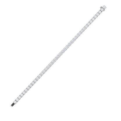 10CTW Round Shaped Lab Grown Diamond Tennis Bracelet in 14K Gold (F/VS)