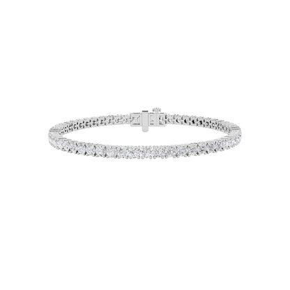 6CTW Round Shaped Lab Grown Diamond Tennis Bracelet in 14K Gold (F/VS)