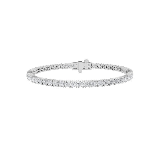 6CTW Round Shaped Lab Grown Diamond Tennis Bracelet in 14K Gold (F/VS)