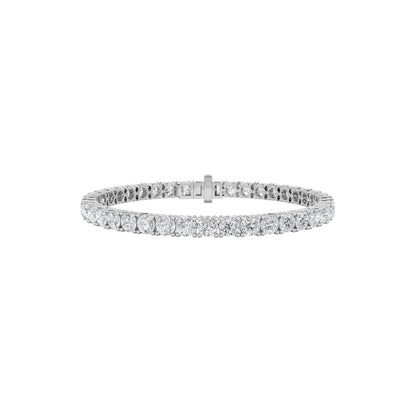 7CTW Round Shaped Lab Grown Diamond Tennis Bracelet in 14K Gold (F/VS)