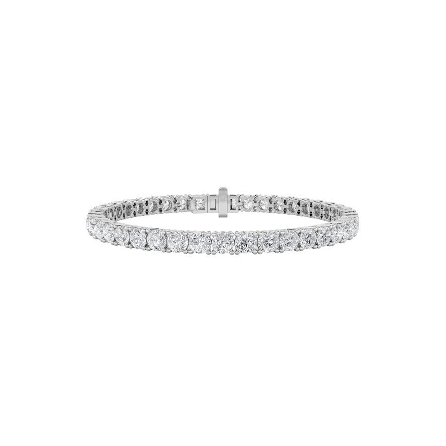 8CTW Round Shaped Lab Grown Diamond Tennis Bracelet in 14K Gold (F/VS)