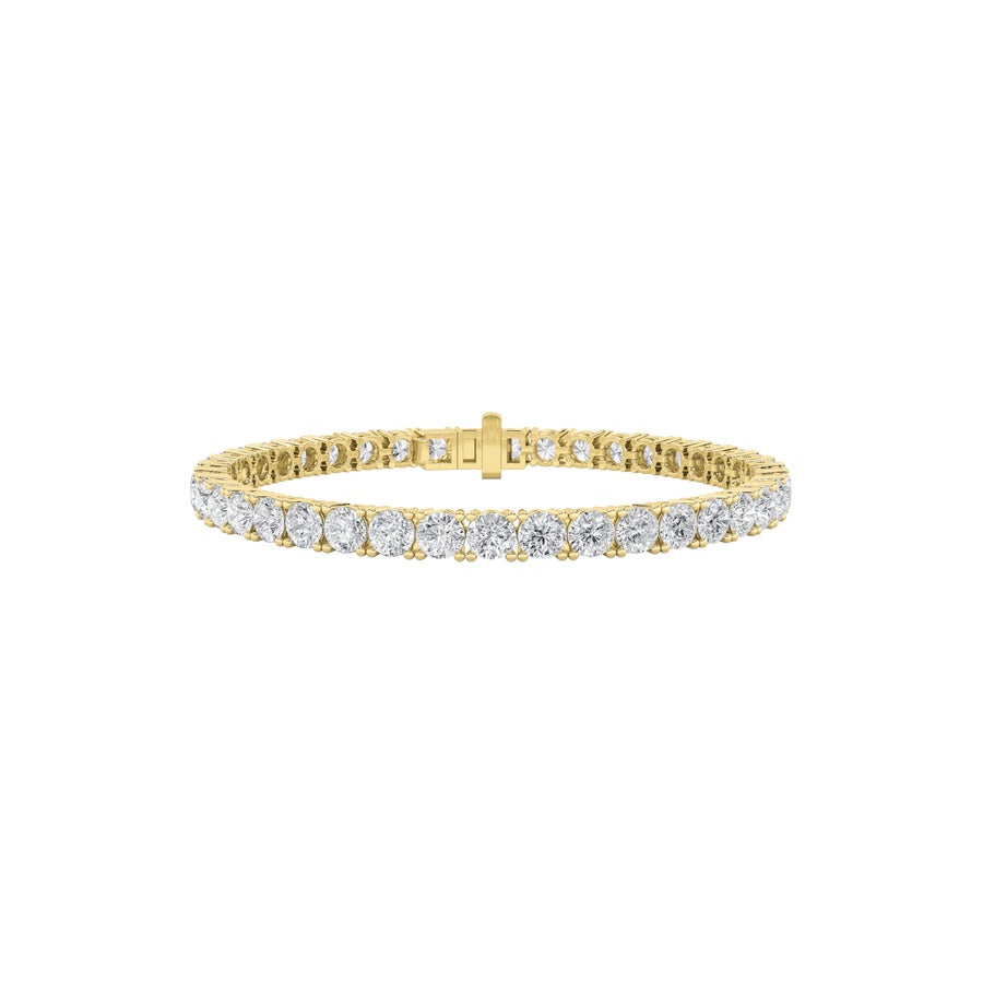 8CTW Round Shaped Lab Grown Diamond Tennis Bracelet in 14K Gold (F/VS)