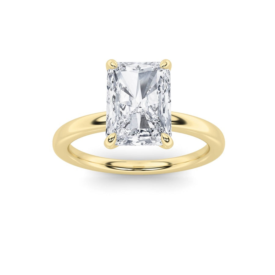 1.5CTW Radiant Shaped Lab Grown Diamond Classic Solitaire Ring in 14K Gold (F/VS)