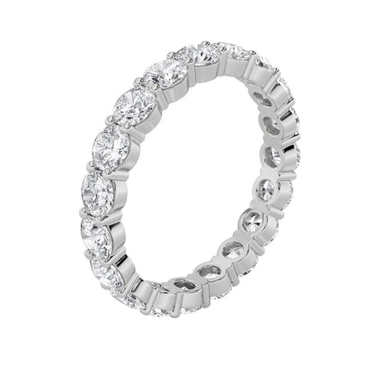 2.75CTW Round Shaped Lab Grown Diamond Split Prong Eternity Ring in 14K Gold (F/VS)
