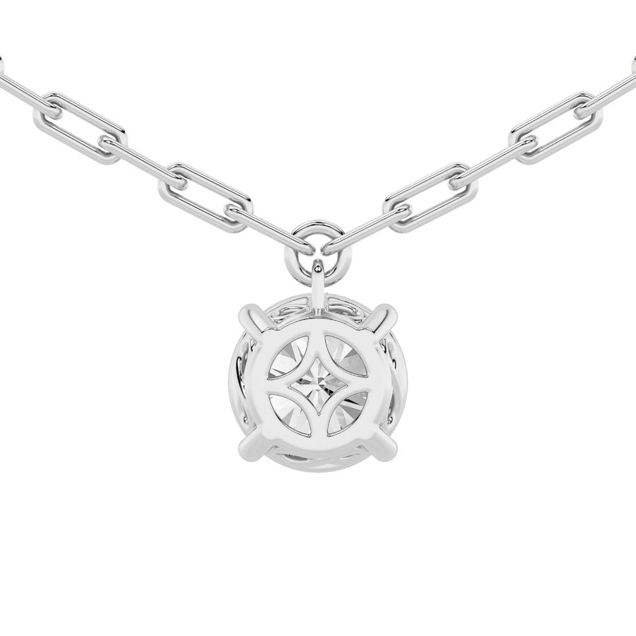 2CTW Round Shaped Lab Grown Diamond (F/VS) Strata Chic Collection Necklace in 14K Gold