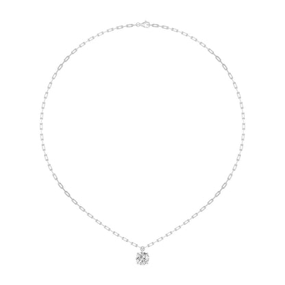 2CTW Round Shaped Lab Grown Diamond (F/VS) Strata Chic Collection Necklace in 14K Gold