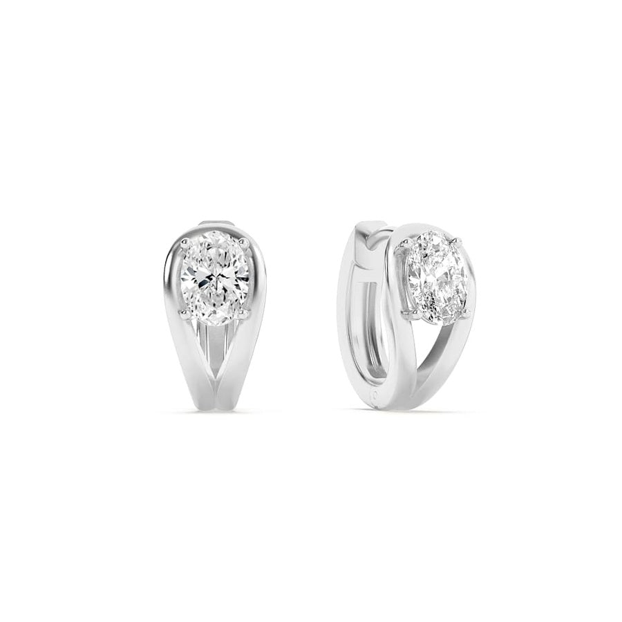 1.5CTW Oval Shaped Lab Grown Diamond (F/VS) Fashion Earrings in 14K Gold
