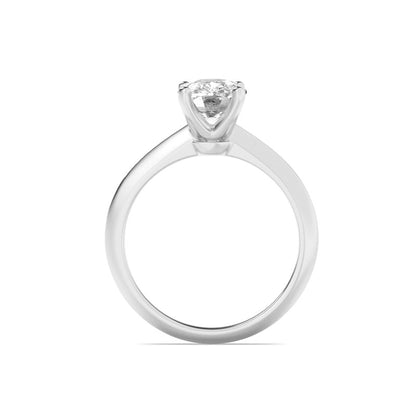 1CTW Elongated Cushion Shaped Lab Grown Diamond (F/VS) Knife Edge Shank Solitaire Engagement Ring in 14K Gold