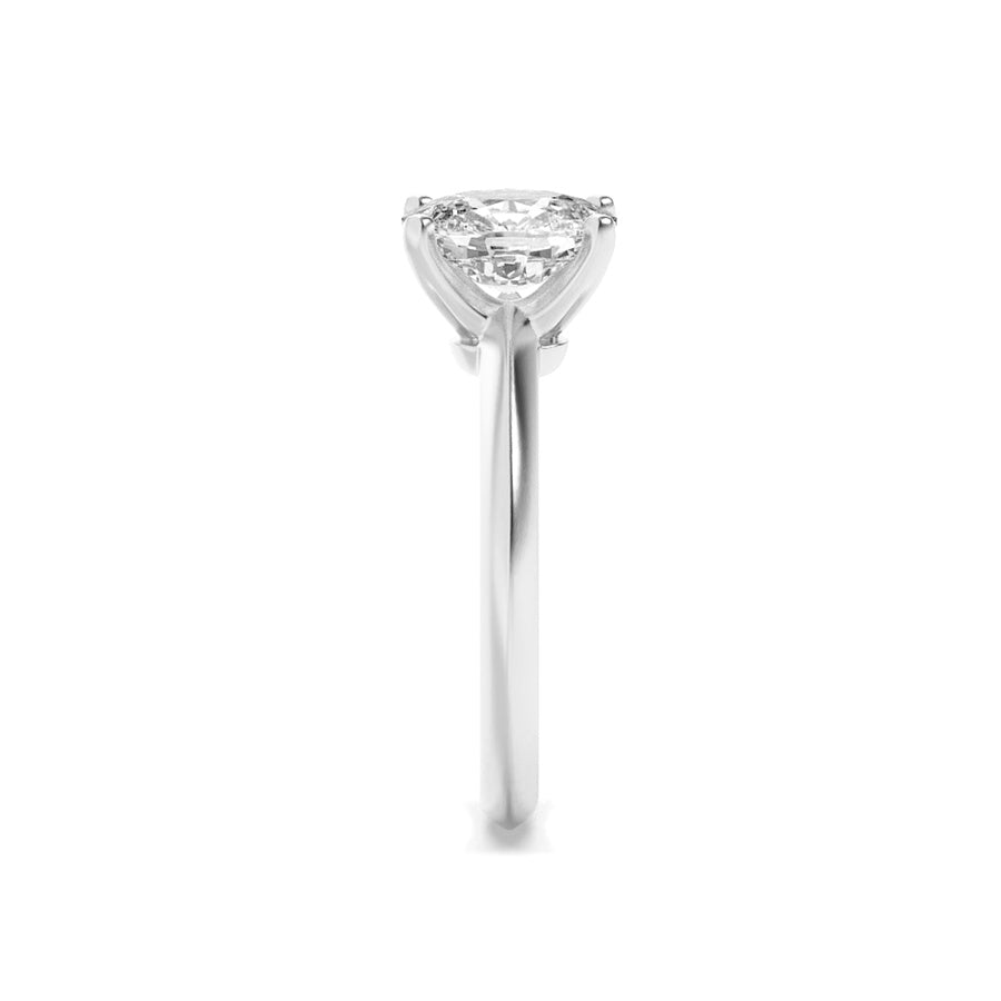 1.5CTW Elongated Cushion Shaped Lab Grown Diamond (F/VS) Knife Edge Shank Solitaire Engagement Ring in 14K Gold