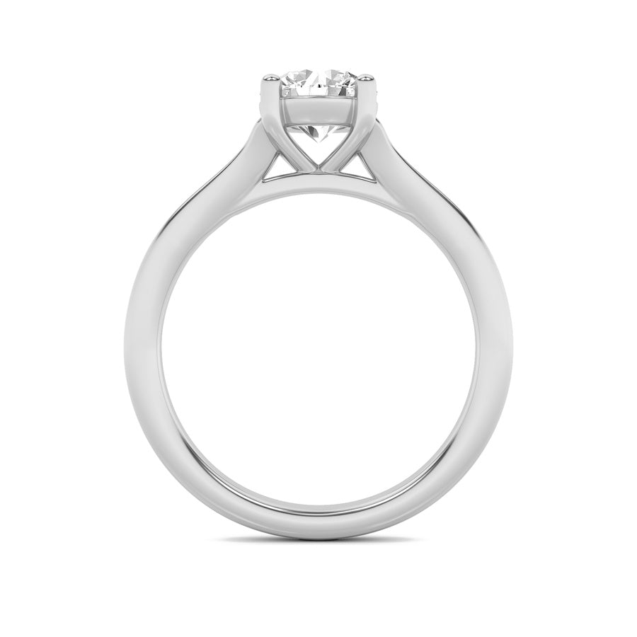 2CTW Round Shaped Lab Grown Diamond (F/VS) Split Shank Solitaire Engagement Ring in 14K Gold