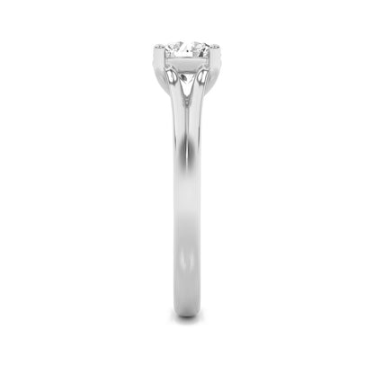 2CTW Round Shaped Lab Grown Diamond (F/VS) Split Shank Solitaire Engagement Ring in 14K Gold