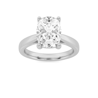 2CTW Elongated Cushion Shaped Lab Grown Diamond (G/VS) Classic Shank Solitaire Engagement Ring in 14K Gold
