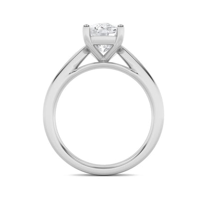 2CTW Elongated Cushion Shaped Lab Grown Diamond (G/VS) Classic Shank Solitaire Engagement Ring in 14K Gold