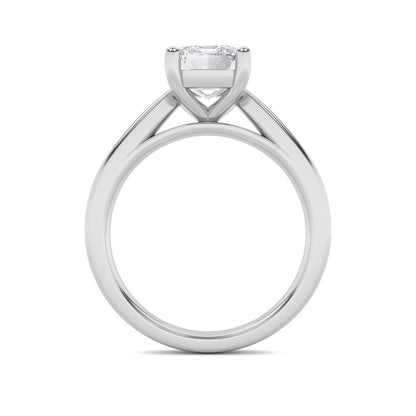 2CTW Emerald Shaped Lab Grown Diamond (F/VS) Classic Shank Solitaire Engagement Ring in 14K Gold