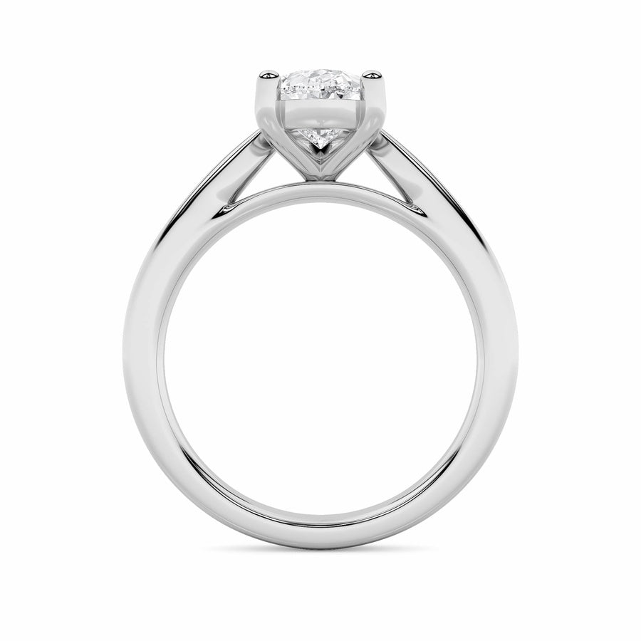 2CTW Pear Shaped Lab Grown Diamond (F/VS) Classic Shank Solitaire Engagement Ring in 14K Gold