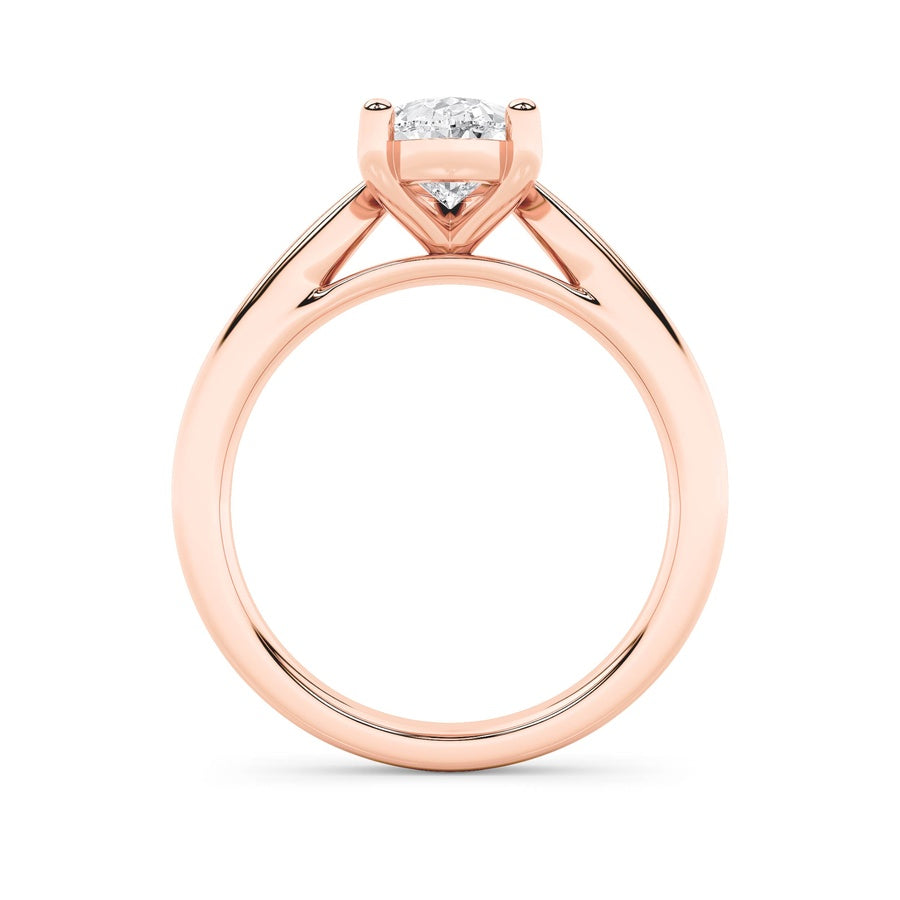 2CTW Pear Shaped Lab Grown Diamond (F/VS) Classic Shank Solitaire Engagement Ring in 14K Gold