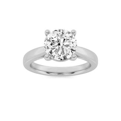 1CTW Round Shaped Lab Grown Diamond (F/VS) Classic Shank Solitaire Engagement Ring in 14K Gold