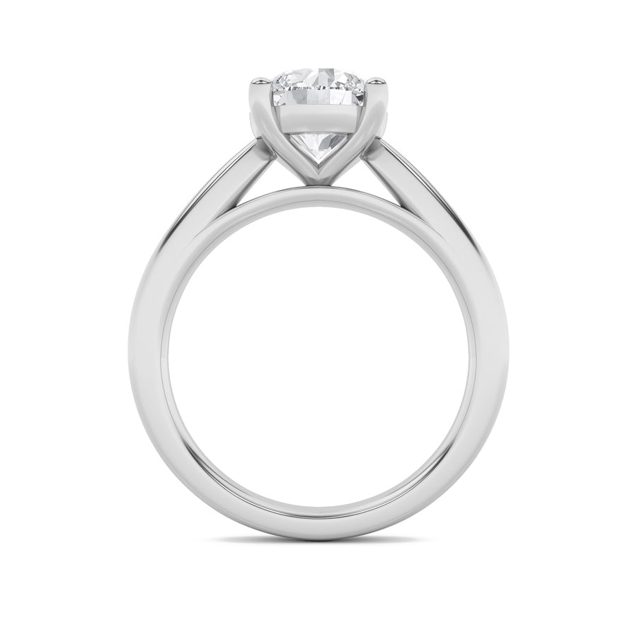 2CTW Round Shaped Lab Grown Diamond (F/VS) Classic Shank Solitaire Engagement Ring in 14K Gold