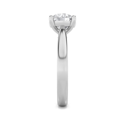 2CTW Round Shaped Lab Grown Diamond (F/VS) Classic Shank Solitaire Engagement Ring in 14K Gold