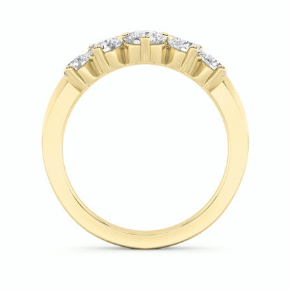 1CTW Round Shaped Lab Grown Diamond (F/VS) Fancy Contour Ring in 14K Gold
