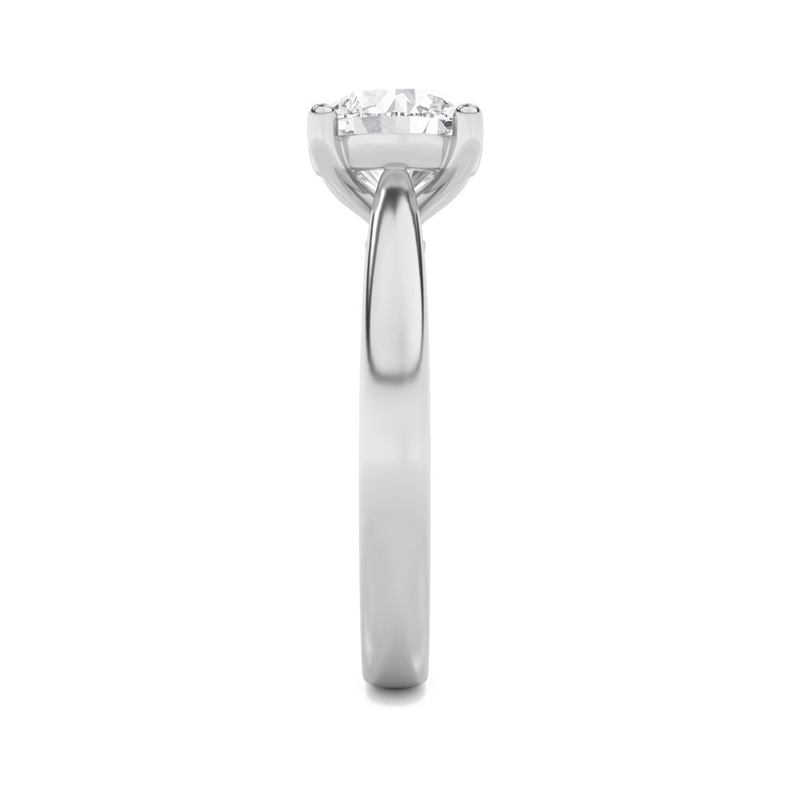1CTW Round Shaped Lab Grown Diamond (F/VS) Insert Jacket Ring in 14K Gold