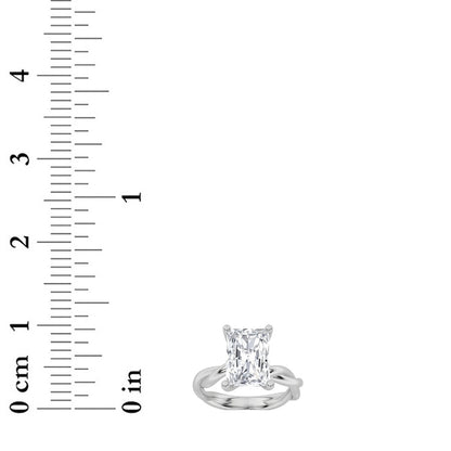 2CTW Radiant Shaped Lab Grown Diamond (F/VS) Twisted Shank Solitaire Engagement Ring in 14K Gold