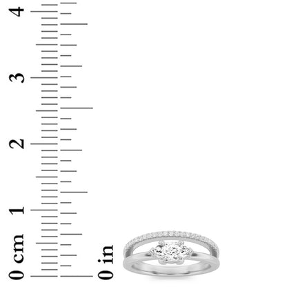 0.5CTW Marquise Shaped Lab Grown Diamond (G/VS) Fashion Ring in 10K Gold