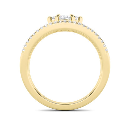 0.5CTW Marquise Shaped Lab Grown Diamond (G/VS) Fashion Ring in 10K Gold