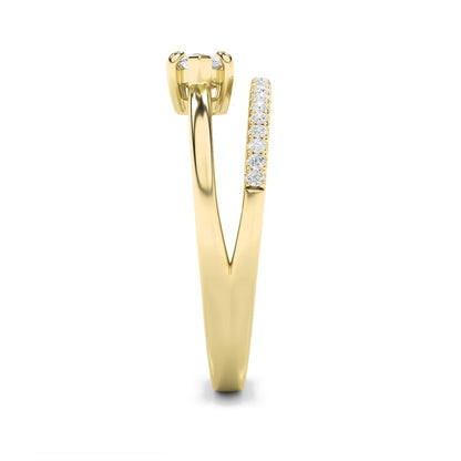 0.5CTW Marquise Shaped Lab Grown Diamond (G/VS) Fashion Ring in 10K Gold