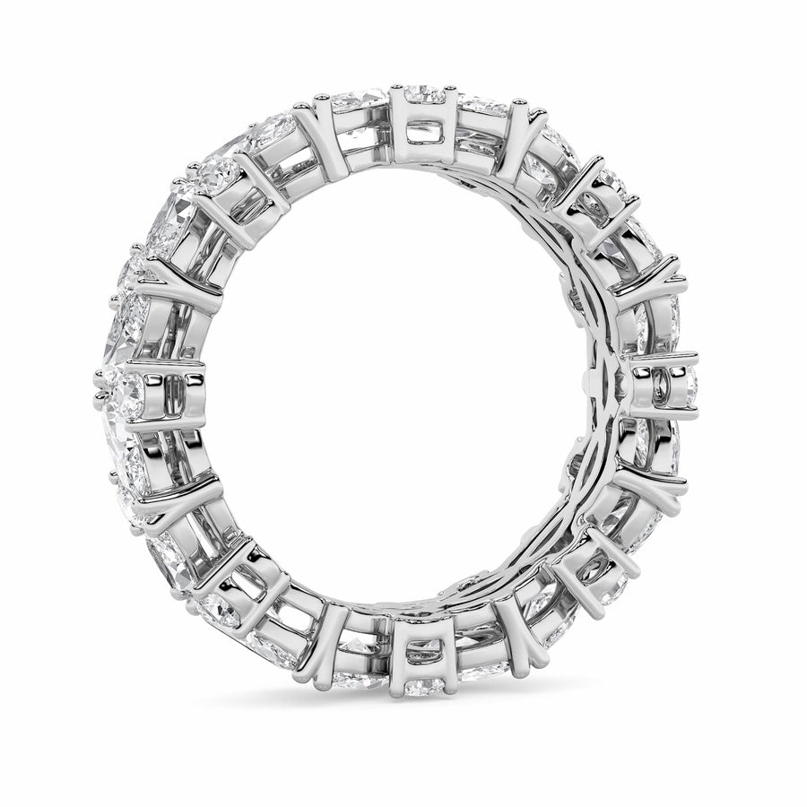 3CTW Marquise Shaped Lab Grown Diamond (G/VS) Eternity Band Ring in 14K Gold
