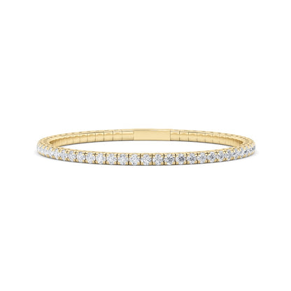 5.5CTW Round Shaped Lab Grown Diamond (GVS)  Bracelet in 14K Gold