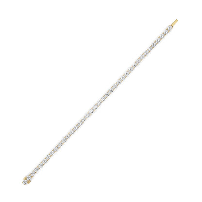 7CTW Oval Shaped Lab Grown Diamond (F/VS) Tennis Bracelet in 14K Gold