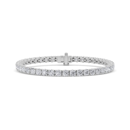 10CTW Round Shaped Lab Grown Diamond (F/VS) Tennis Bracelet in 14K Gold