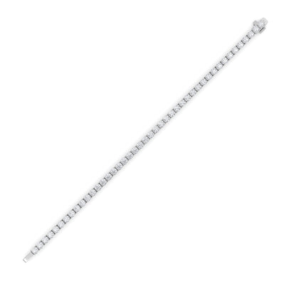 10CTW Round Shaped Lab Grown Diamond (F/VS) Tennis Bracelet in 14K Gold