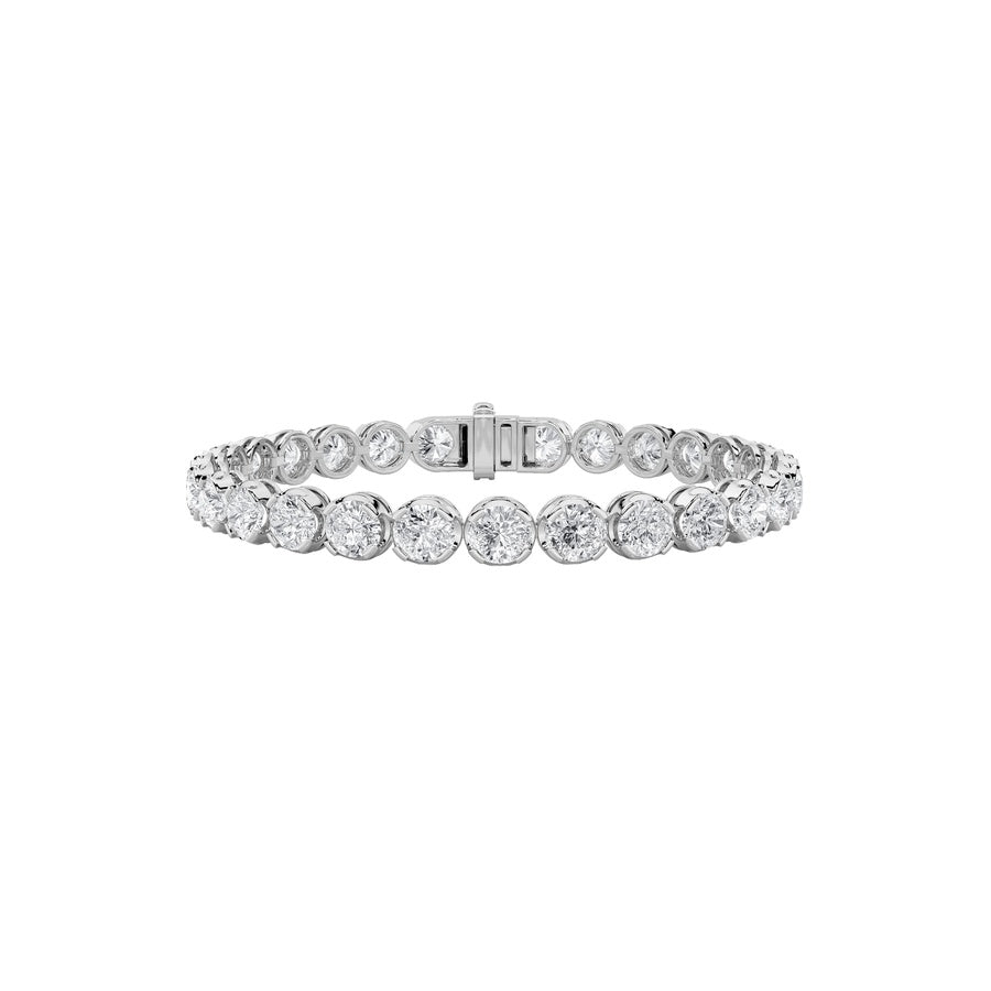 12CTW Round Shaped Lab Grown Diamond (F/VS) Bracelet in 14K Gold
