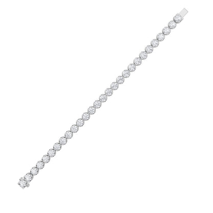 6CTW Round Shaped Lab Grown Diamond (F/VS)  Bracelet in 14K Gold