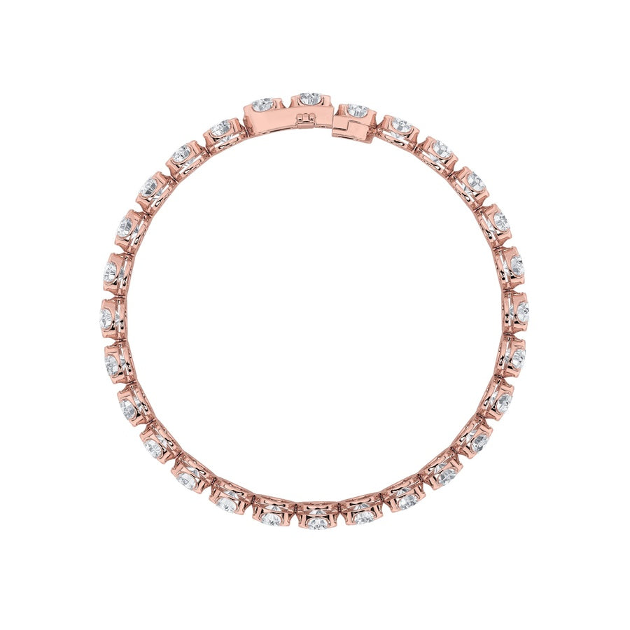 7CTW Round Shaped Lab Grown Diamond (F/VS)  Bracelet in 14K Gold